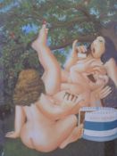 Beryl Cook print 'The Birthday Cake' signed in pencil to margin and embossed AGP lower left (50 x