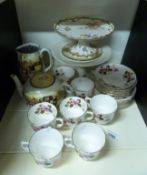 Doulton Series ware teapot, coffee pot and stand, Copeland Spode cake stand,