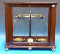 A cased set of Baird & Tatlock laboratory scales