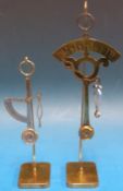 Two sets of pendulum type letter scales, one marked Jos Illfelder,