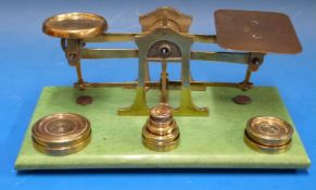 A set of possibly Setten & Durward postage scales with Arts and Crafts / Art Nouveau Archibald Knox
