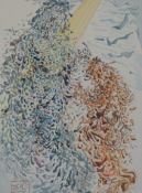 Salvador Dali: Woodblock print in colours 