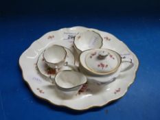 A Royal Crown Derby 'Derby Posies' miniature tea set on tray