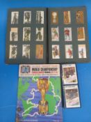 A vintage cigarette card album containing De Reszke, Evolution of the British Navy, Cavanders Ltd,