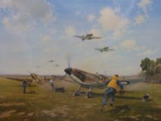A signed Coulson Spitfire print (56cm x 71cm), Barrie F.A.
