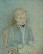 Two late Georgian/ early Victorian miniature watercolours of a young lad as a scholar,