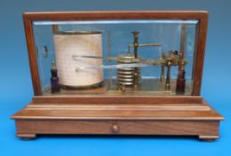 A mahogany cased barograph and thermograph.