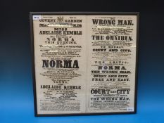 A Theatre Royal poster, Covent Garden,