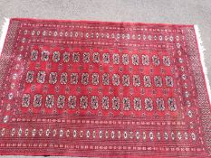 A Turkoman rug with multiple borders,