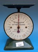 A Salter 60T spring balance together with a Waymaster letter balance