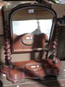 A 19thC mahogany swing frame mirror,
