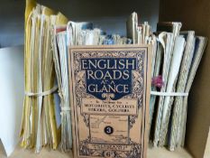 A collection of Bartholomew's revised 'half inch' maps, cloth mounted.