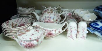 A large collection of ceramics to include a Johnson Brothers tea service, blue and white ceramics,