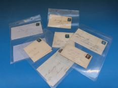 A Penny Black on cover with red Maltese Cross cancellation M. C.