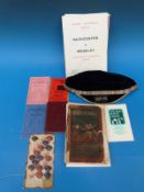 A 1928-29 Rugby cap with silver braid tassel, manufactured by Cristys',