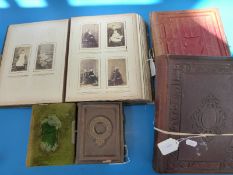 A quantity of Victorian photograph albums,