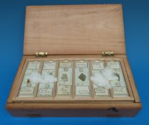 A case of 36 James Lomax geological microscope slides each named and with location eg Wolf Rock