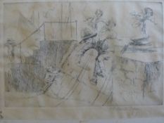 A signed etching by Eileen Soper (Ernid Blyton illustrator) and a picture of a Japanese lady on