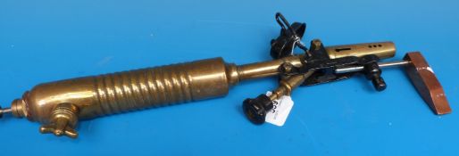An unusual brass Brevettato blowlamp/ soldering iron