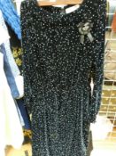 Five items of vintage ladies' wear, including Frank Usher evening dress, a 1960s mini-dress,