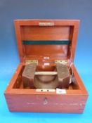 A cased run of four Borough of Crewe local standard weights by Avery De Grave,