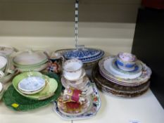 A collection of decorative ceramics including a Villeroy and Boch tureen, Delft, Masons,
