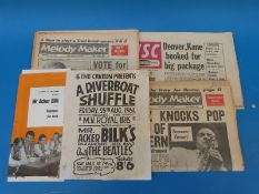 A quantity of Acker Bilk ephemera including a 1962 River Boat shuffle flyer with the Beatles