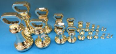 Two runs of brass bell weights 7oz to 1/4oz