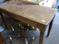 A 19thC mahogany hall table (W120 x D54 x H75cm)
