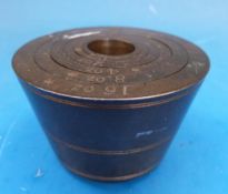 A run of bronze cup weights 16oz to ½oz