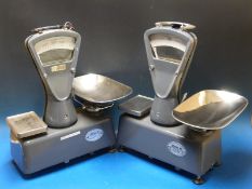 Two sets of Reverifications Ltd 5lb travelling verification scales,