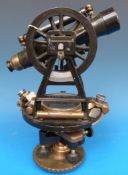A W & L E Gurley brass and painted theodolite