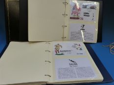 Three stamp cover albums,