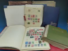 Seven albums including two Schwaneberger examples of all world stamps
