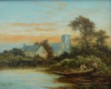 Walter Williams (1835-1906): Oil of the River Mole, Betchworth, Surrey, St.