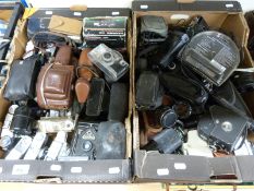 A quantity of vintage cameras and accessories to include Mercury CC, Russian variable viewfinder,