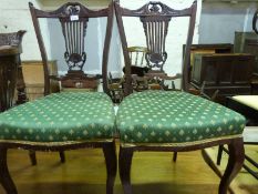 An assortment of six chairs to include Mackintosh style, high chair, piano stool,