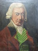 An early 19thC oil on canvas of a gentleman (46 x 35.