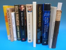 A collection of books on social issues including signed copies by Andrew Marr, Max Hastings,