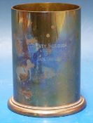 A County Borough of Solihull half pint brass liquid measure