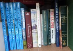 A collection of books about golf including 'The Golf Greens of Scotland', five copies of 'The St.