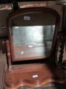 A 19thC mahogany dressing table mirror,