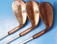 A set of three Cleveland Tom Austin wedges 53°, 56°, 60°,