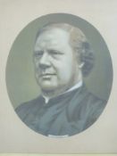 Two framed 19thC engravings of Wesley and Punshon (27cm x 23cm)