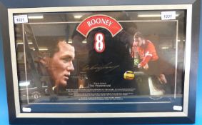 A signed Wayne Rooney Manchester United montage 'The Powerhouse' limited edition 161/300 with COA,