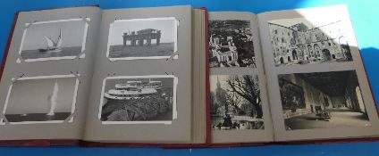 Two albums of postcards mainly topographical  including Tewkesbury C1940's and photographs of a
