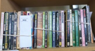 A selection of vintage science-fiction paperbacks.