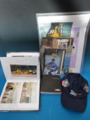 A collection of Formula 1 photographs, postcards and ephemera including 2001 fact finder,