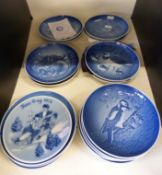 Collection of Copenhagen Mother's and Father's Day plates c1970s/80s