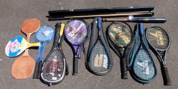 A selection of badminton,